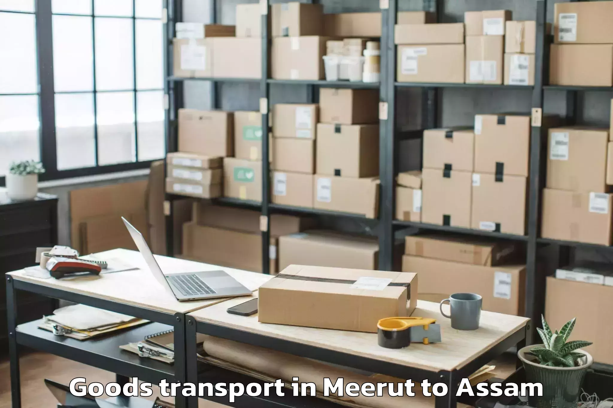 Meerut to Dokmoka Goods Transport Booking